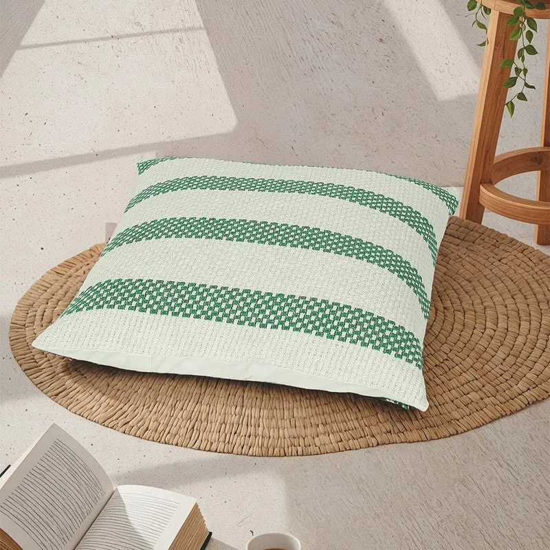 Zeyna Dream Cushion Cover (Green,Grey) - Set Of Two media 3