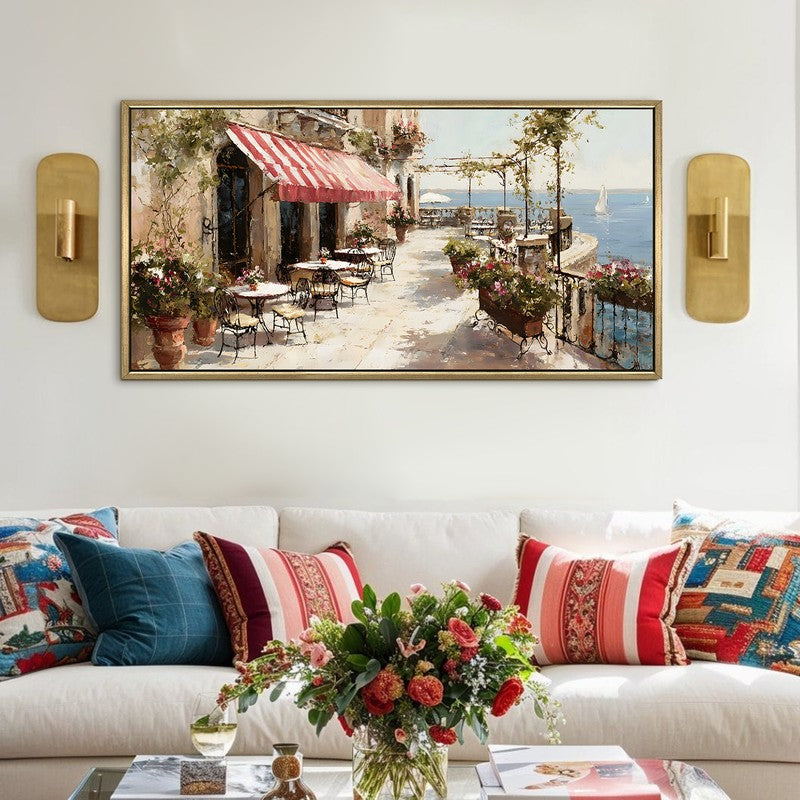Quiet Horizon Canvas Wall Painting With Frame
