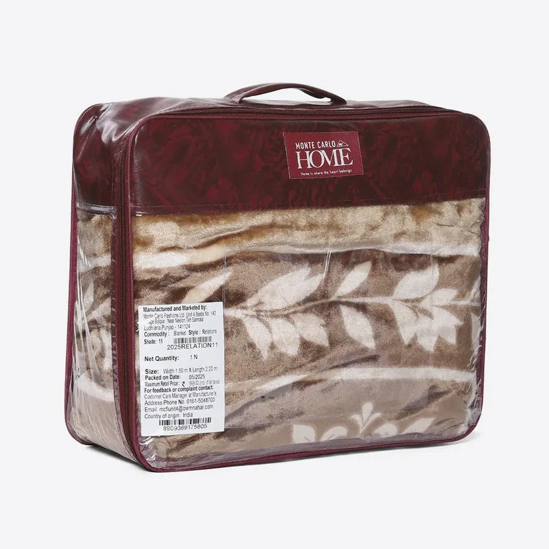 Monte Carlo Midnight Blossom Blanket (Beige)- 540 GSM media 7