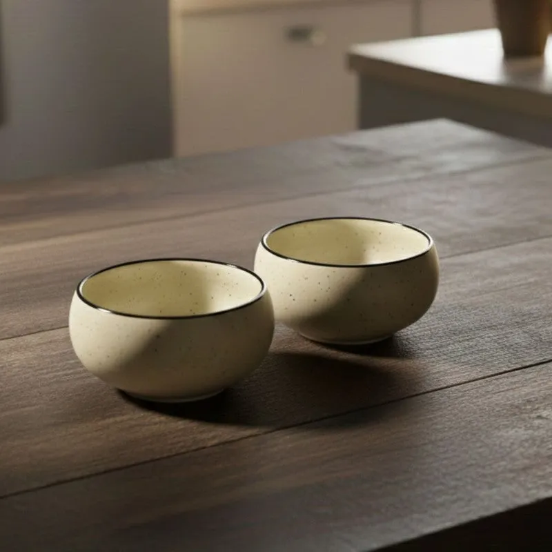 Culine Ceramic Snack Bowls (White, 150 mL Each) - Set Of Two media 4