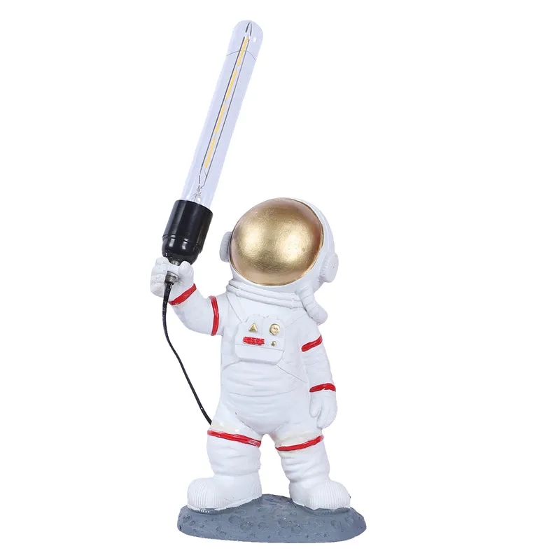 Space Saber Ceramic Table Lamp - White,Gold media 4