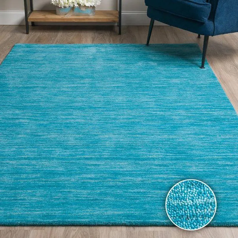 Aylin Hand Woven Wool Rug - Blue media 8