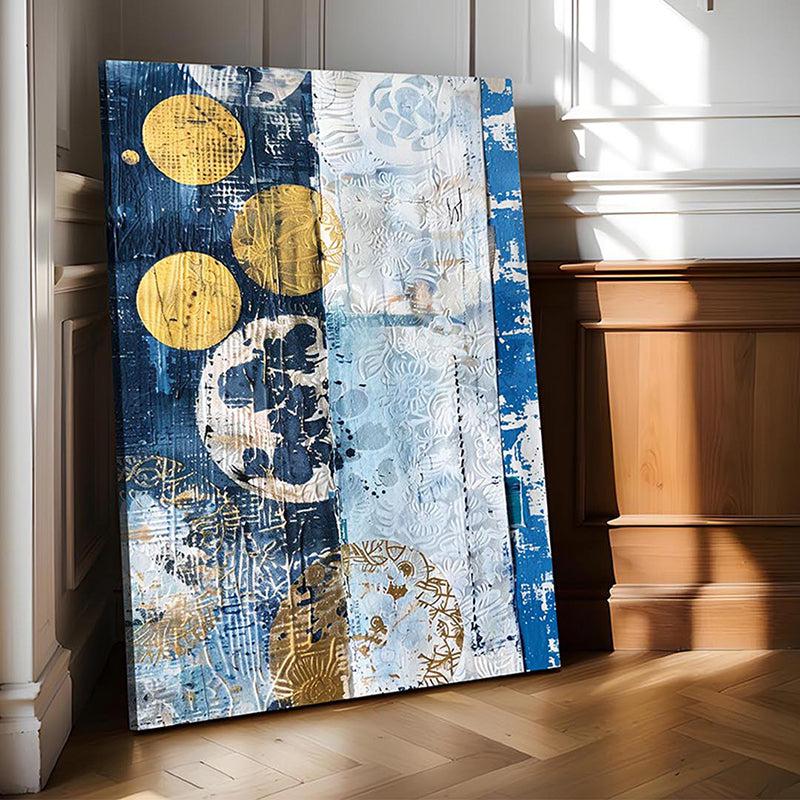 Azure Dawn Canvas Abstract Wall Art media 4