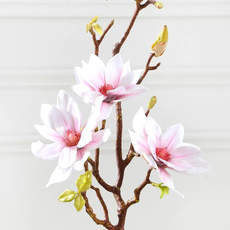 Magnolia Meadow Artificial Flower Stem - White & Pink media 6