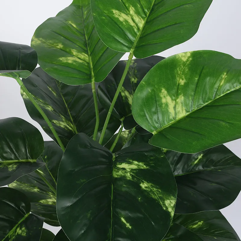 Dewroot Artificial Plant With Black Plastic Pot - 2.6 Feet media 4