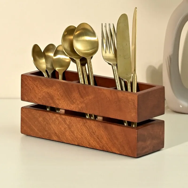 Zera Wooden Cutlery Holder media 11