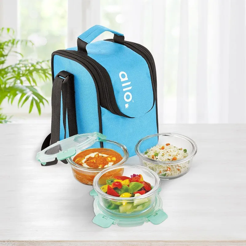Yumdro Leak Proof Glass Lunch Box (390 mL Each) - Set Of Three media 3