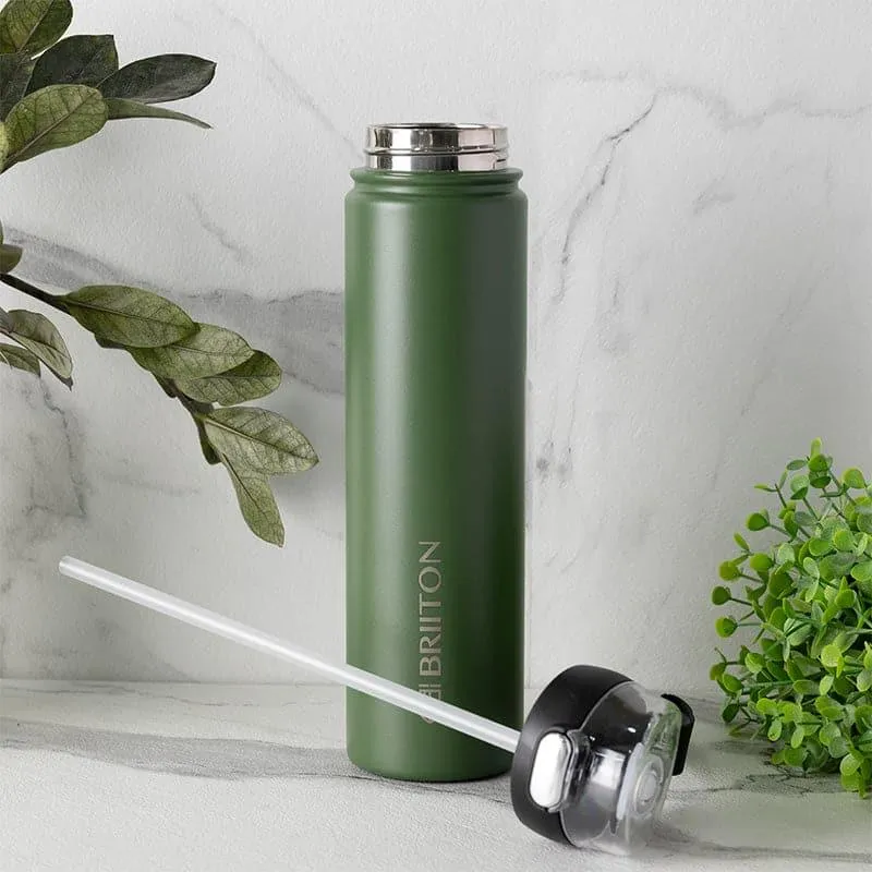 Harpo Sip Hot & Cold Thermos Water Bottle (Black & Green, 750 mL Each) - Set Of Two media 3