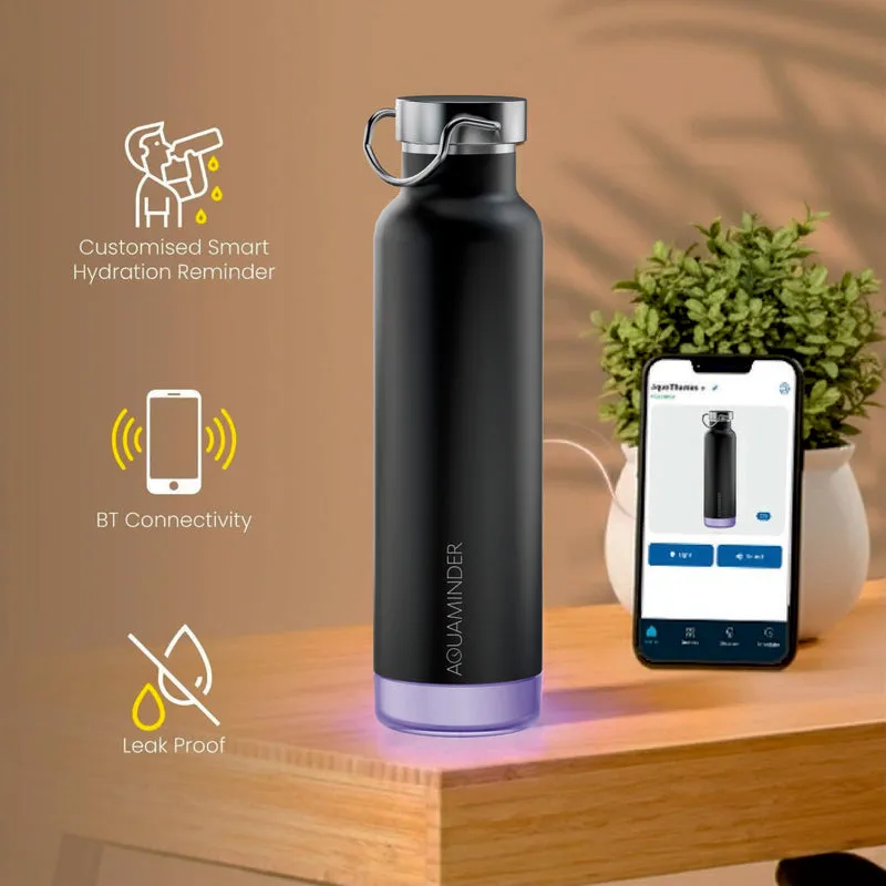 Hot & Cold Mate Smart Water Bottle - Black (600 mL) media 1