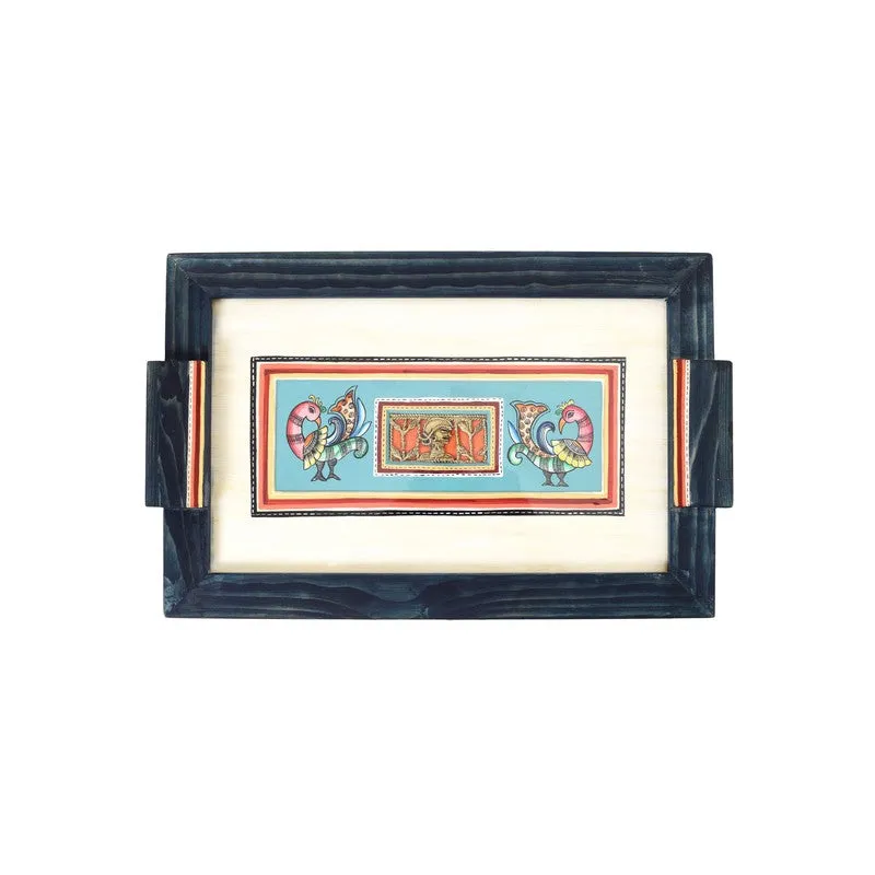 Pravaha Wood & Metal Serving Tray media 3