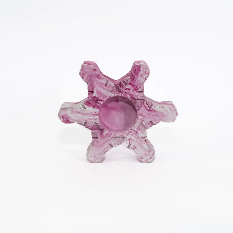 Frosty Tealight Candle Holder - Pink media 5