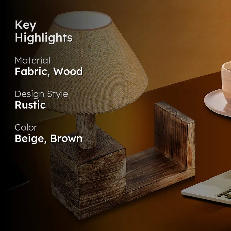 Sentry Fabric Table Lamp - Beige,Brown media 2