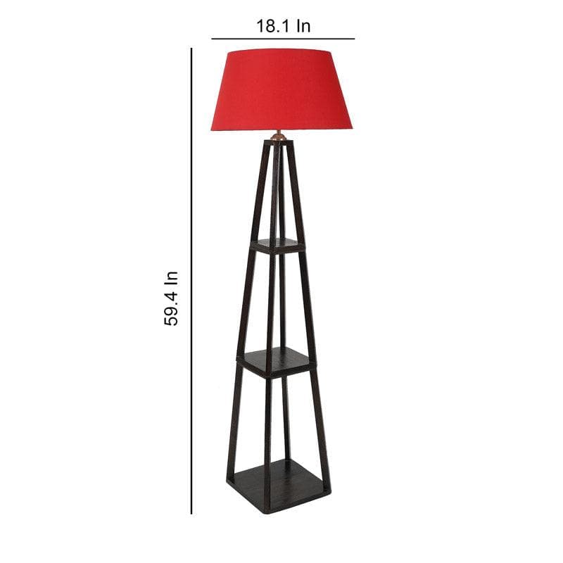 Seasa Wistera Floor Lamp With Shelf - Crimson image 6
