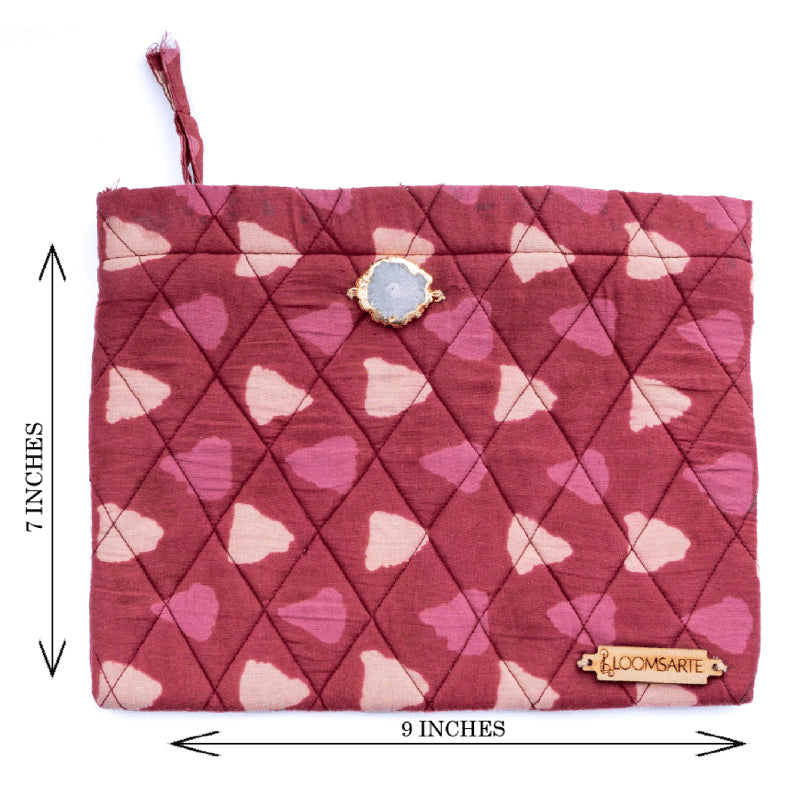 Bagru Rhythm Fabric Travel Pouch media 7
