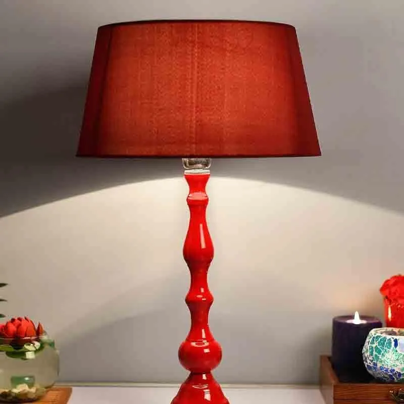 Chilly Fabric Table Lamp - Red media 1
