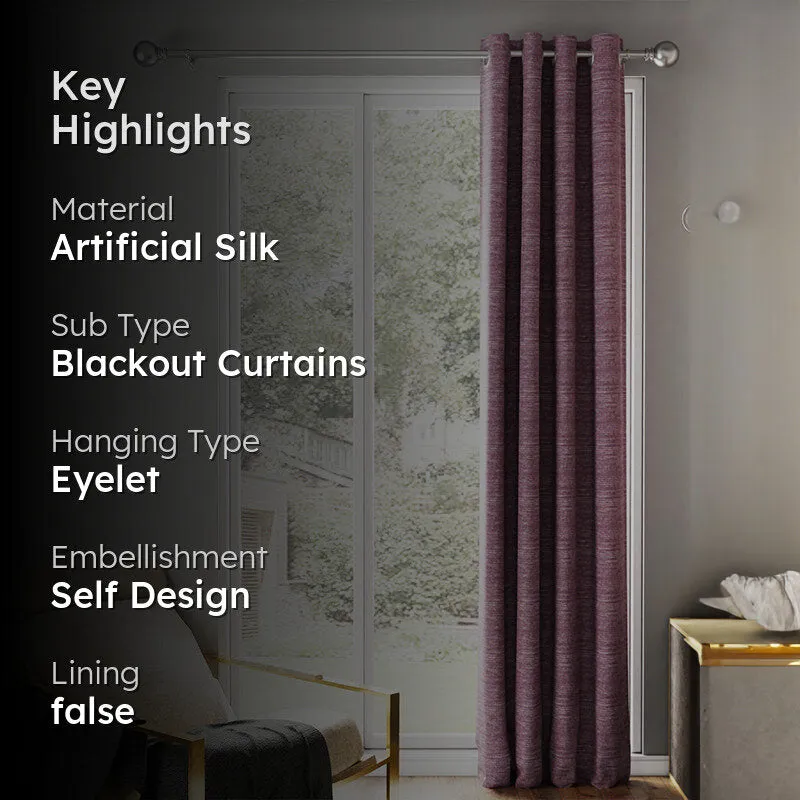 Clovar Blackout Curtain - Plum media 2