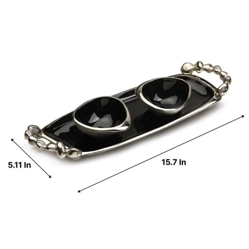 Karla Bowl With Tray (Black) - Set Of Three media 5