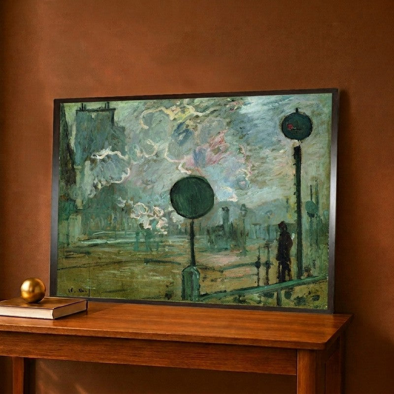 The Gare Saint Lazare Canvas Wall Painting - 12 x 9 Inches