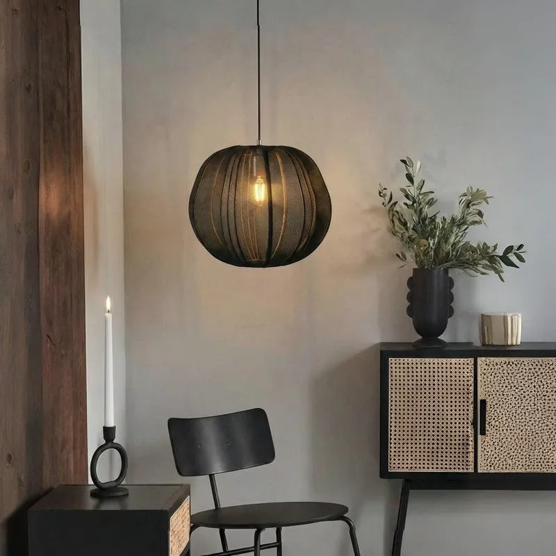 Fig Living Luxe Collection Ceiling Lamp - Black & Silver media 1
