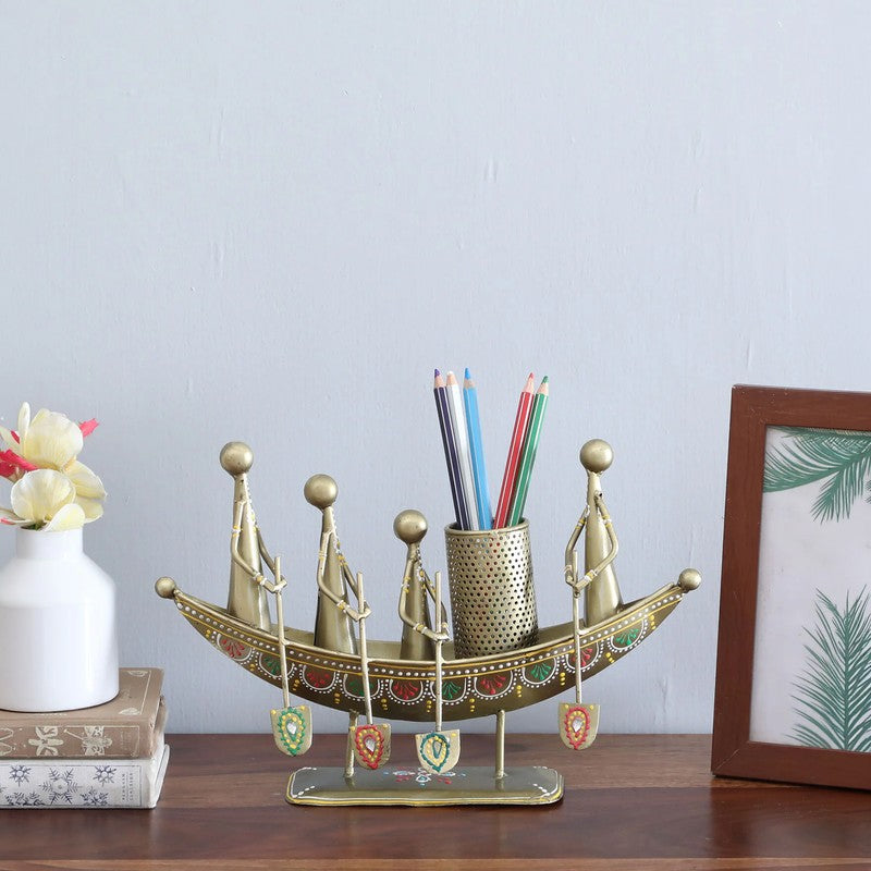 Metal Boat Iron Decor Stationery Holder