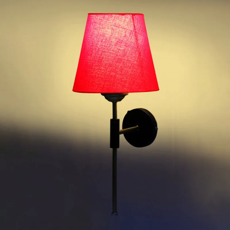 Beryll Steel & Cotton Wall Lamp - Red media 5