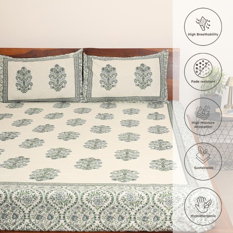 Gypsy Garden Cotton Bedsheet  - 180 TC media 3
