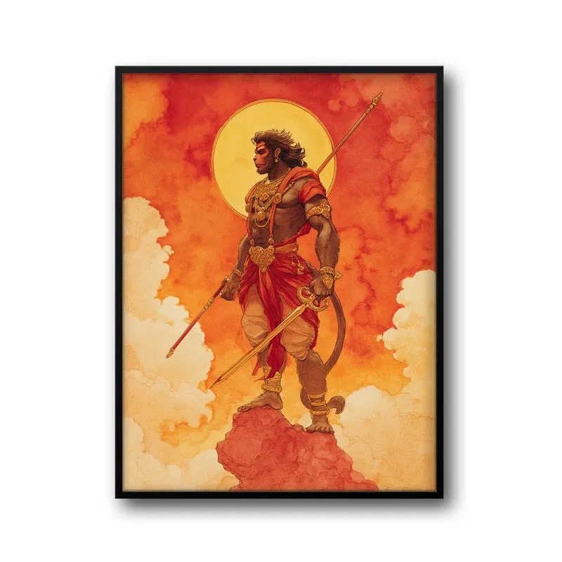 Divine Strength Sri Hanuman II Archival Paper Wall Art media 7