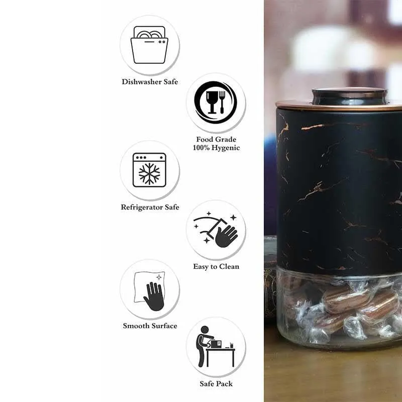 Frankie Glass Jar (Black) - 650 mL media 5