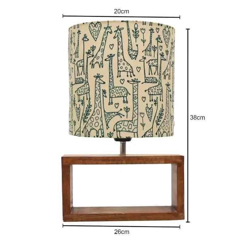 Tall Tales Rectangle Fabric Table Lamp - Brown,Beige media 6