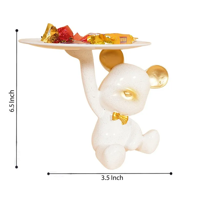 Playful White Monkey with Golden Tray media 8