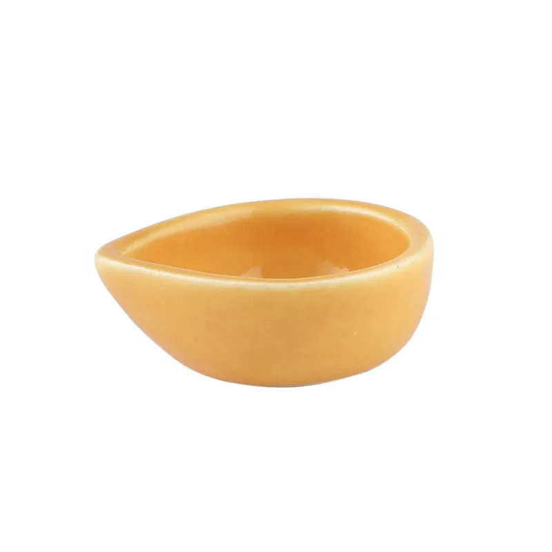 Earthen Festive Diya Set (Yellow) - Set Of Four media 6