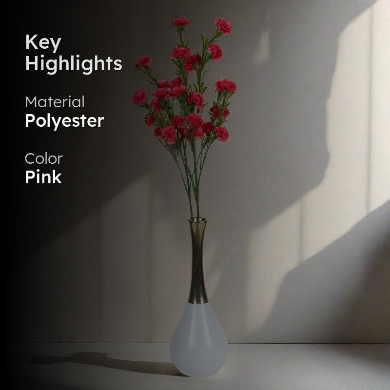 Faux Mini Chrysanthemum Bloom Bunch (Dark Pink) - Set Of Three media 2