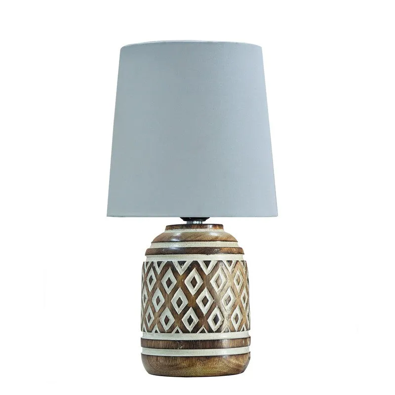 CleanEdge Wooden Table Lamp - White media 6