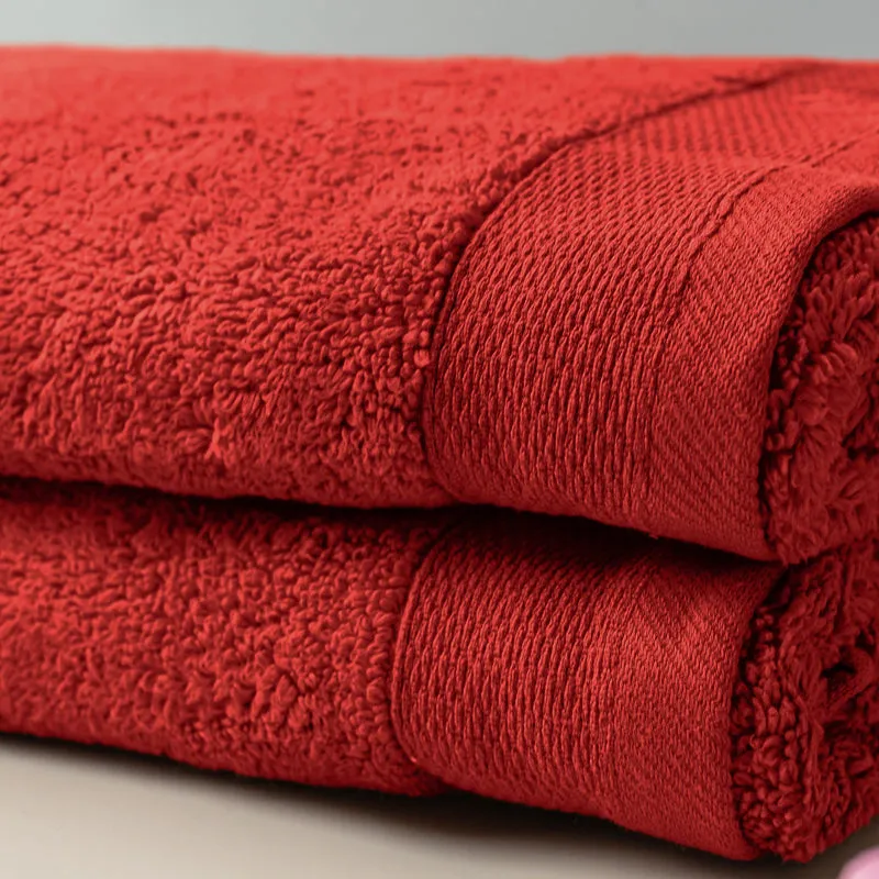 Micro Cotton Soft Serenity Solid Hand Towel (Red) - Set Of Two media 4