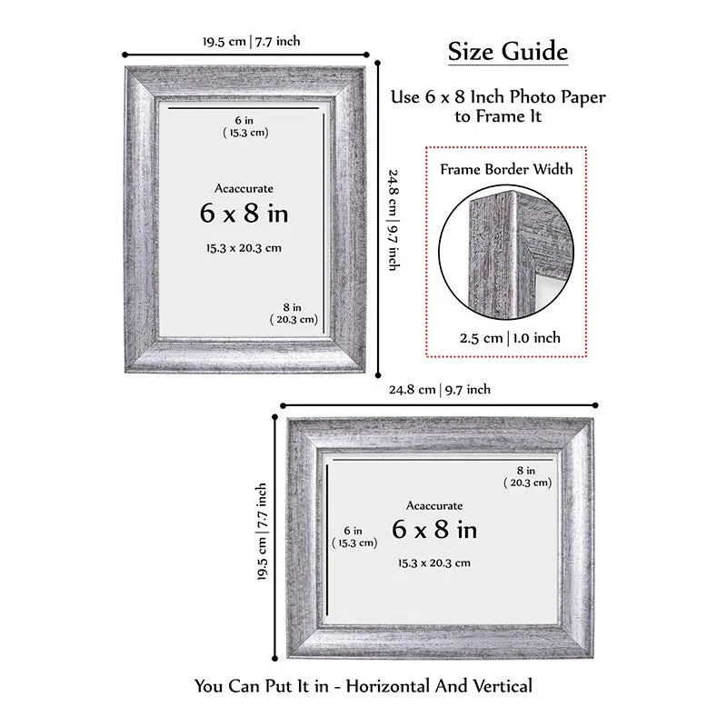 Elegant Vintage Style PVC Photo Frame - Grey media 10