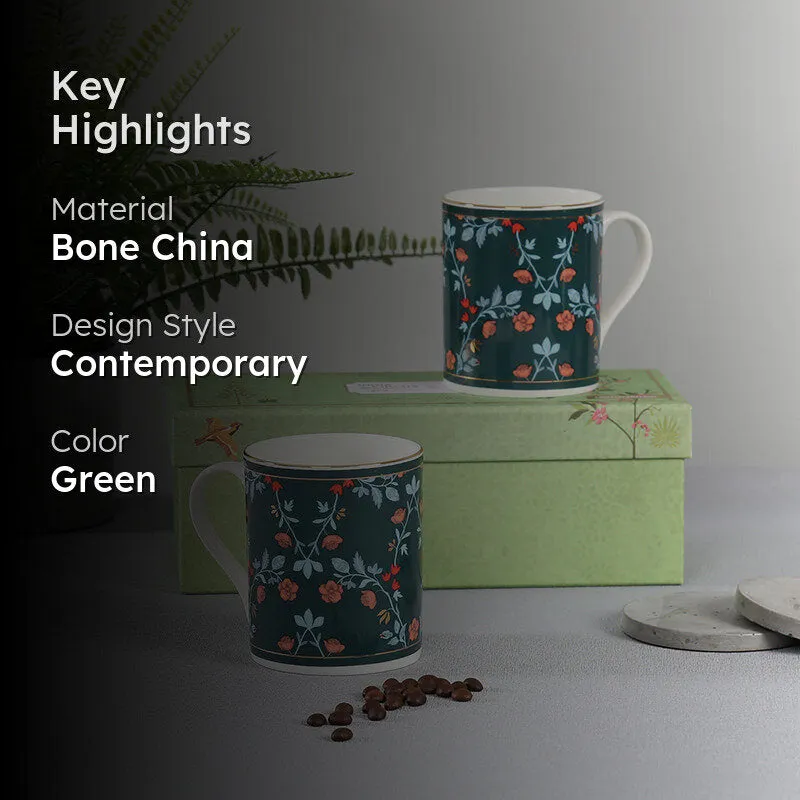 India Circus Caffeine & Vine Bone China Mug (360 mL Each) - Set Of Two media 2