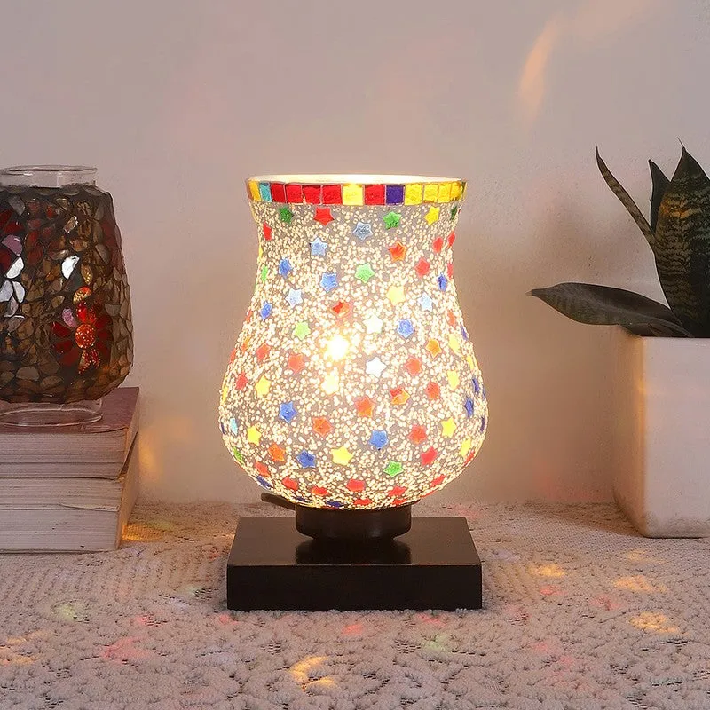 Auralis Mosaic Glass Table Lamp - Multicolor media 2