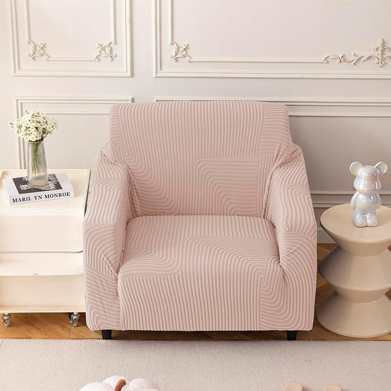 Sofique Jacquard Sofa Cover - Pink media 3