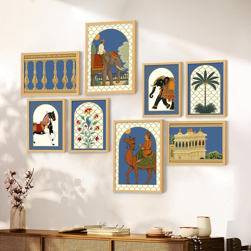 Royal Tusks Wall Art - Set of Eight