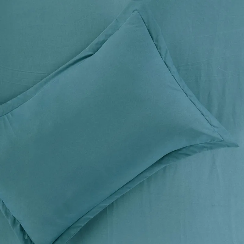 Cloud Drift Microfiber Bedsheet (Teal) - 140 GSM media 6