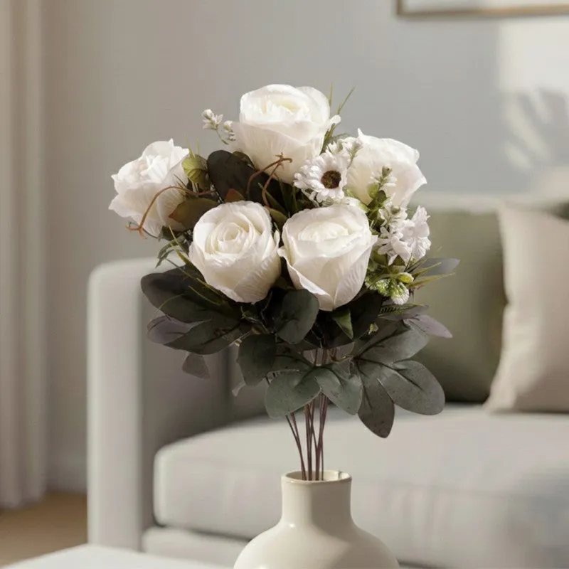 AarviDecor Pure Rose Silk Artificial Flowers media 1