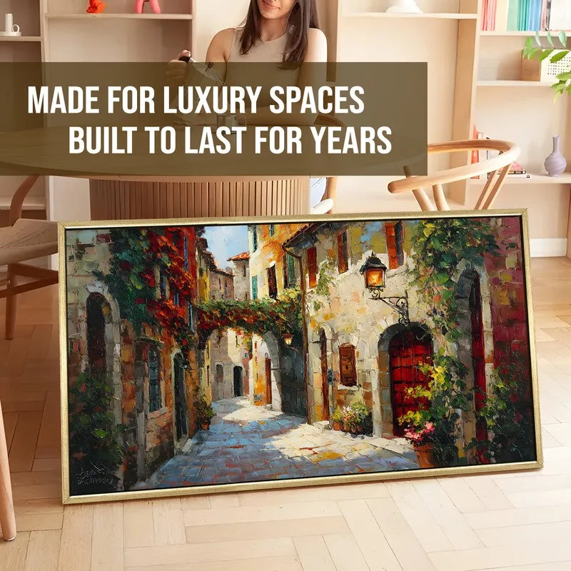 Brick Facade Canvas Wall Painting With Frame media 5