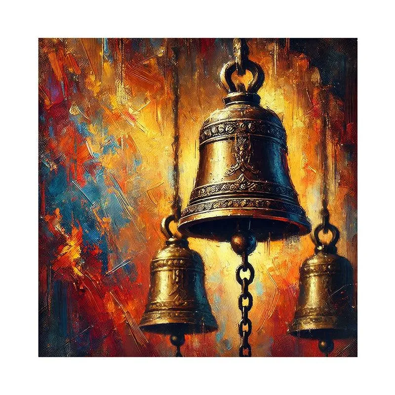 Temple Bells Wall Painting media 4