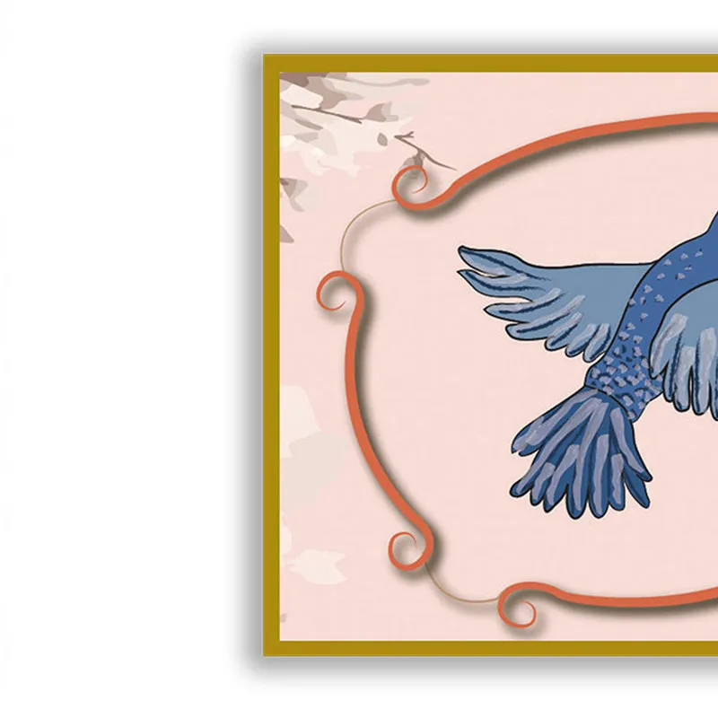 Sparrow Flight Wall Art with Gold Frame media 4