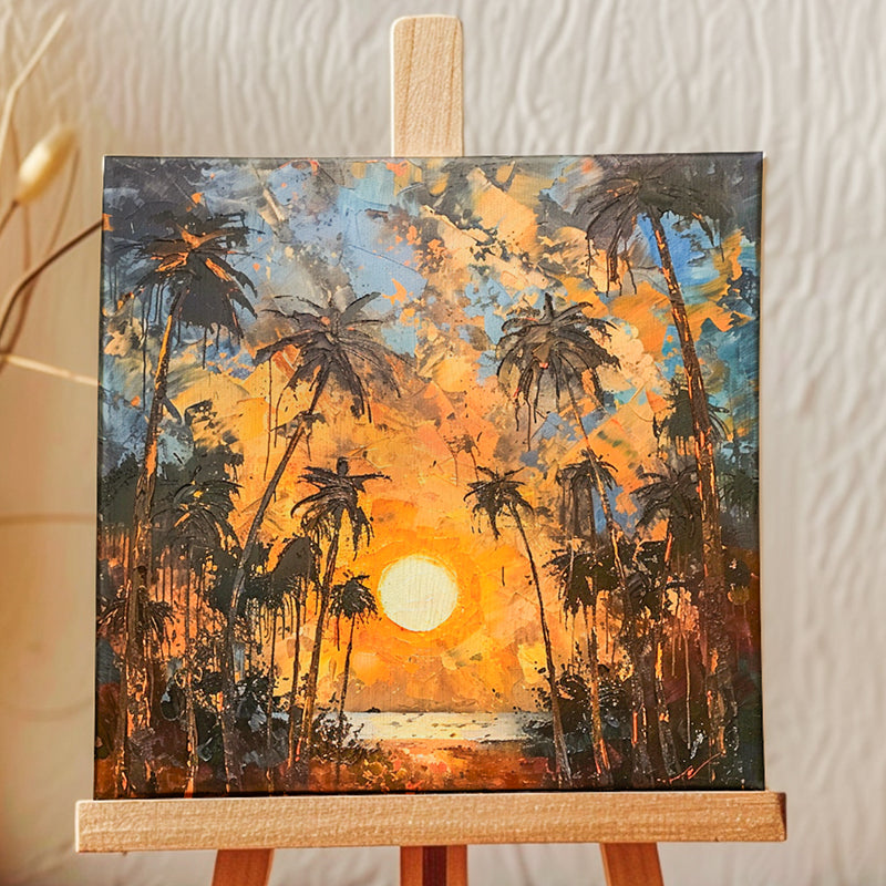 Sunset At Palm Grove Showpiece