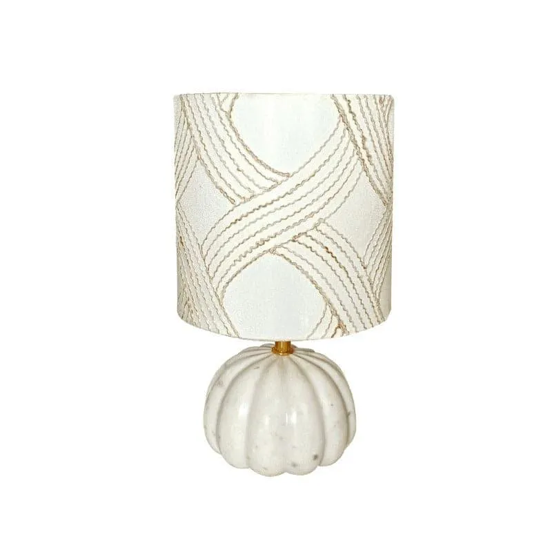 Whimsy Waves Mogo Hand Crafted Fabric Table Lamp - White media 4