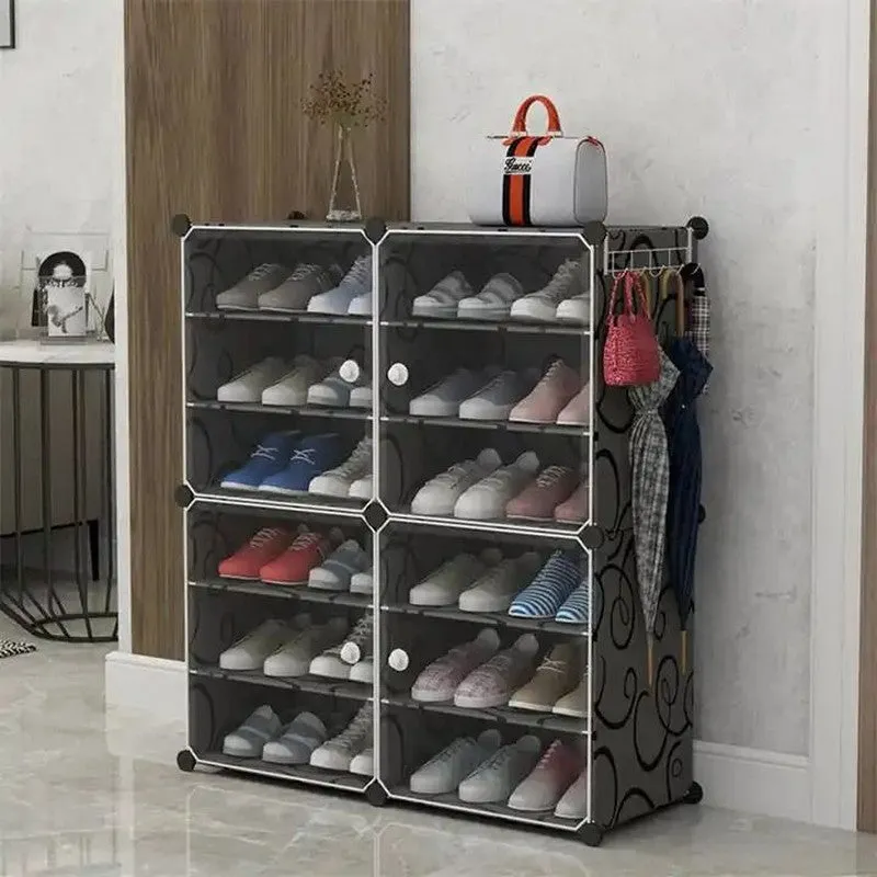 StepNest Black Plastic & Metal Shoe Racks media 1