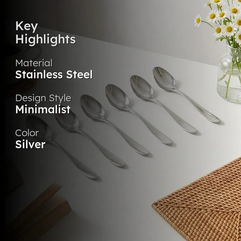 Servlyn Stainless Steel Cutlery Set - Set of Six media 2