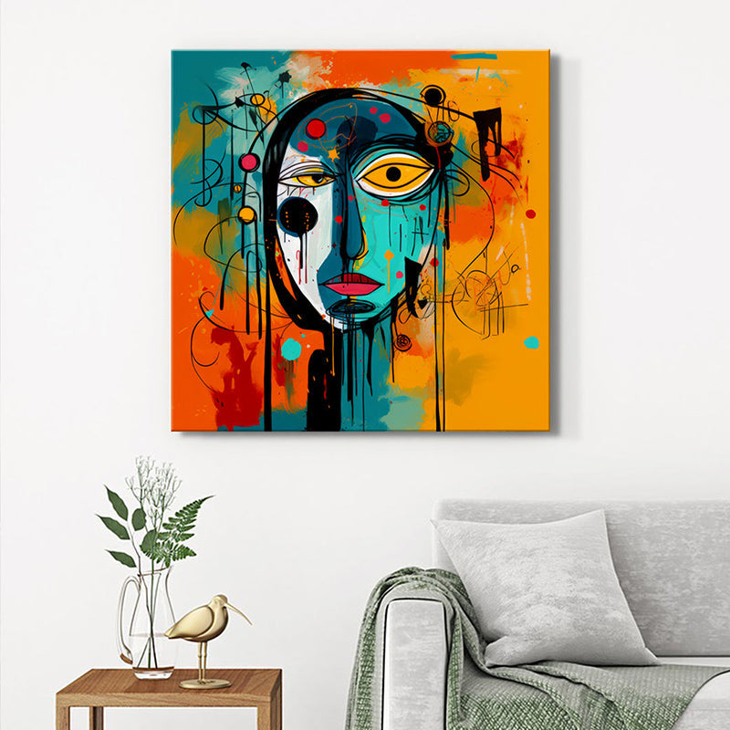 Woman Abstract Poly Canvas Wall Painting