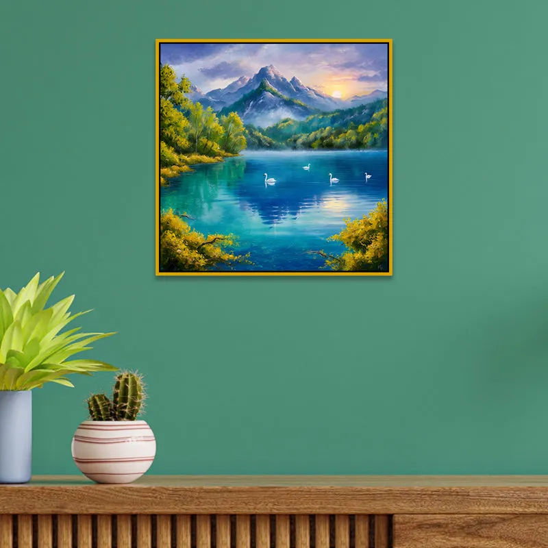 Serenity Of Water Canvas Wall Art With Frame media 5